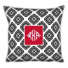 Chatsworth Marakesh Diamond Monogram Cotton Throw Pillow TBMG1783